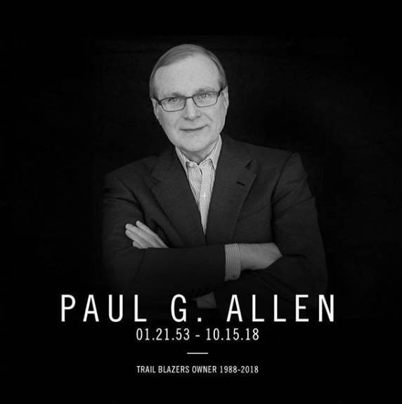 保罗-艾伦1988年以7000万美元收购开拓者，37年后球队估值突破40亿